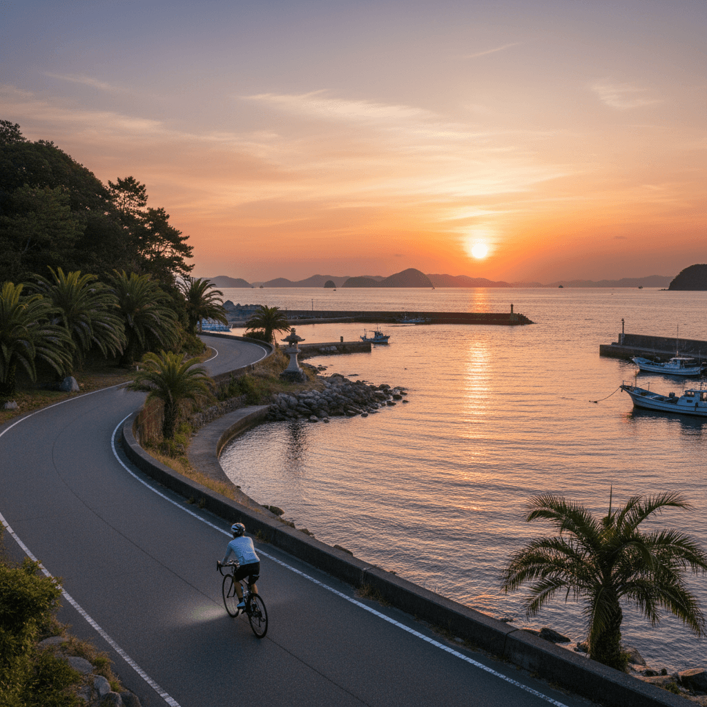 瀬戸内海の夕日サイクリング:究極の絶景コースと計画術を徹底解説